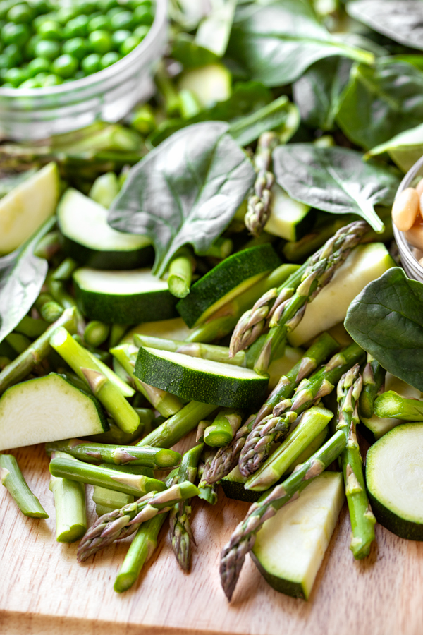 Fresh Vegetables for Green Minestrone Soup with Chicken | thecozyapron.com