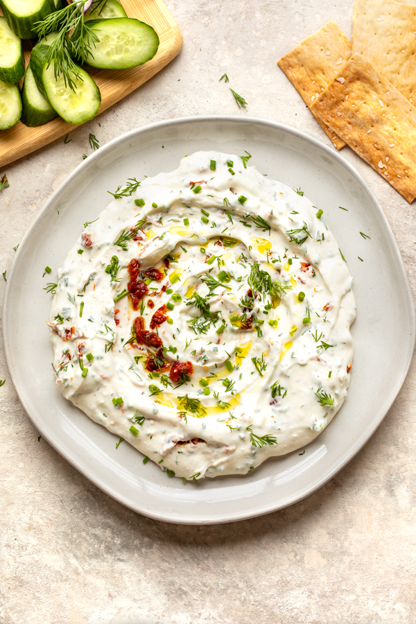 Mediterranean Feta Dip | thecozyapron.com