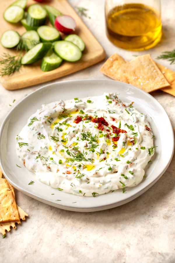 Mediterranean Feta Dip | thecozyapron.com