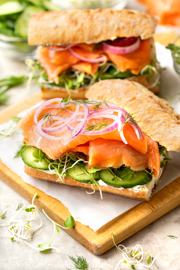 Open-Face Smoked Salmon Sandwich | thecozyapron.com