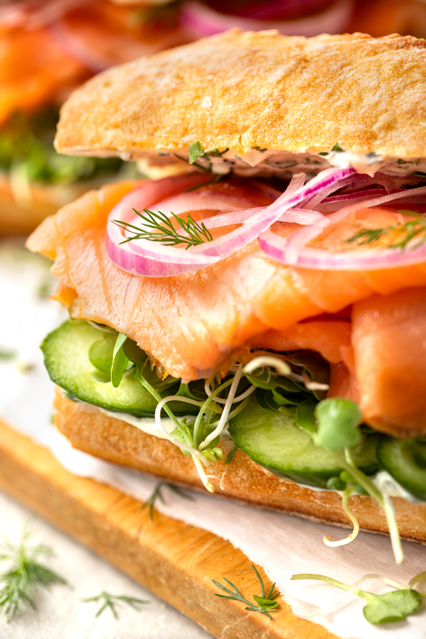 Smoked Salmon Sandwich | thecozyapron.com