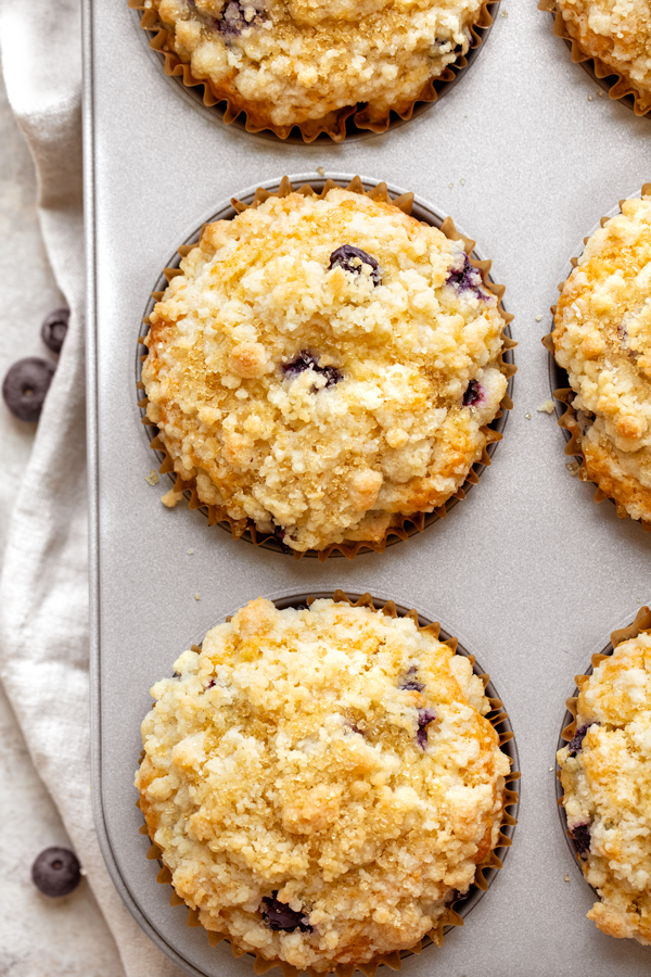 Lemon Blueberry Muffins in a Muffin Tin | thecozyapron.com