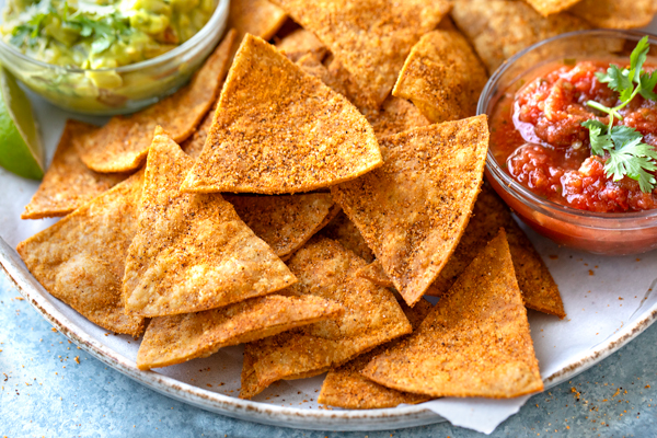 Homemade Chili Cheese Tortilla Chips