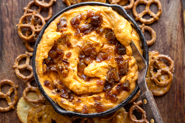 Pub Cheese with Caramelized Onions