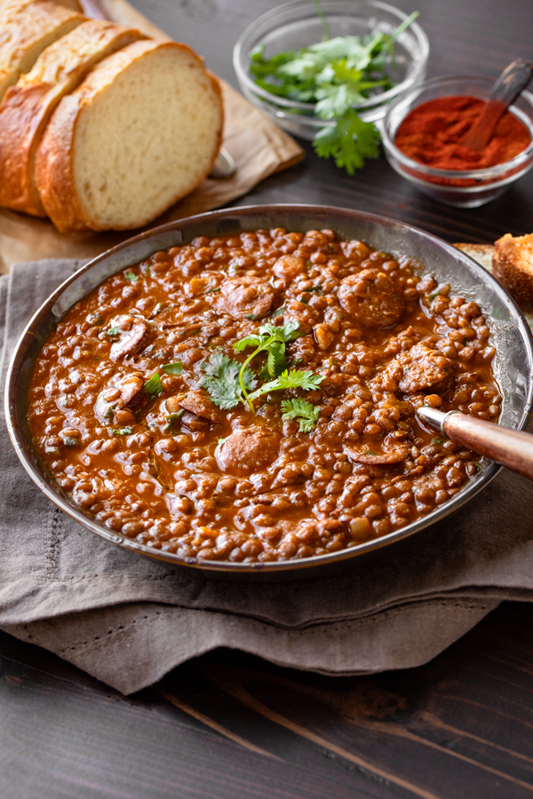 Sausage and Lentil Soup | thecozyapron.com