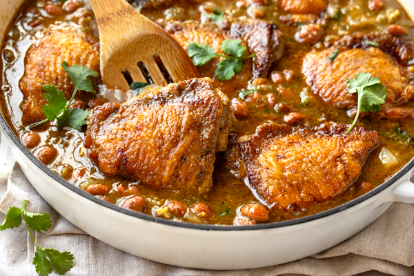 Salsa Verde Chicken with Beans