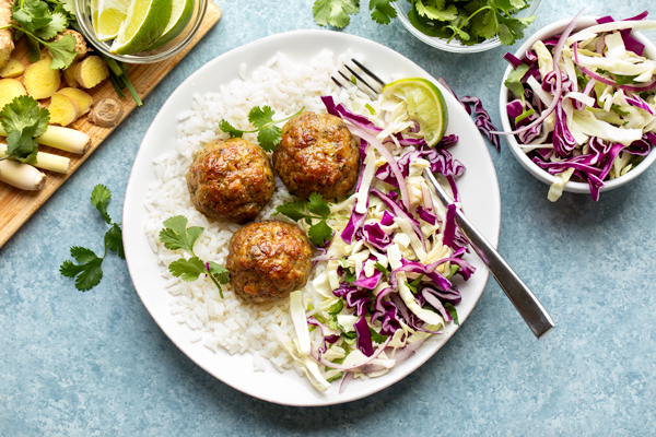 Pork Meatballs with Ginger and Lemongrass