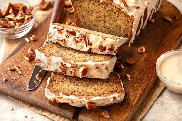 Buttered Pecan Banana Bread