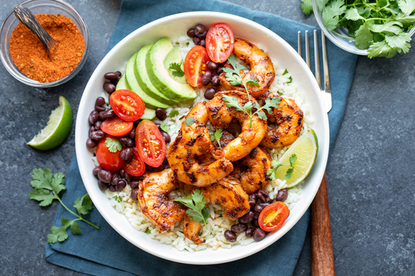 Blackened Shrimp Bowls